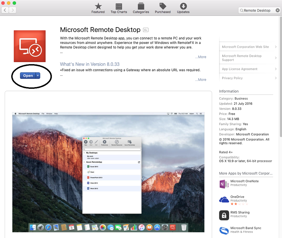 how to open remote desktop on mac